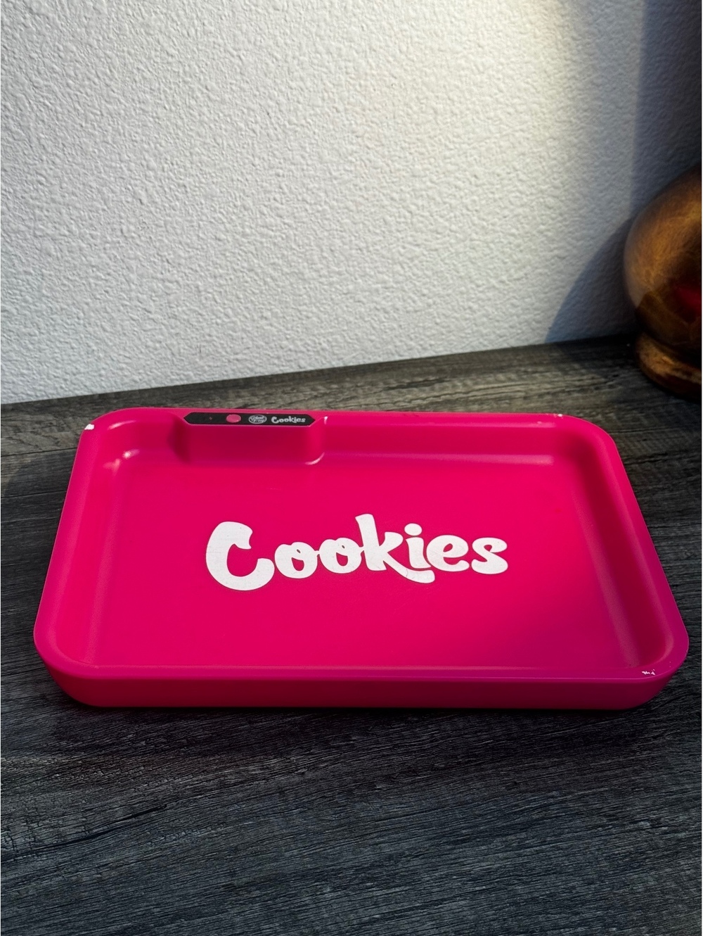 Cookies x GlowTray Pink LED Light Up Rechargeable Rolling Tray 11”